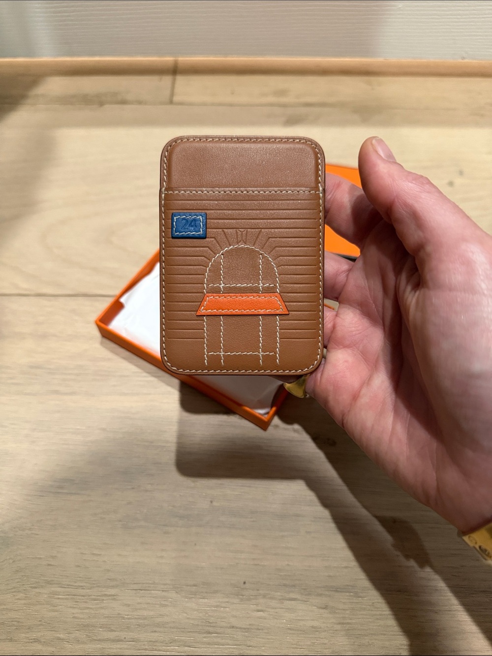 Hermes Leather Faubourg MagSafe Card Holder
